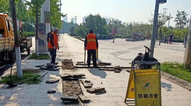 邯鄲市政工程管理處“多路并進”全面提升園博會周邊市政設施面貌
